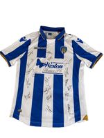 Macron Colchester United FC Signed Original 2017 Home Shirt SS Blue/White L