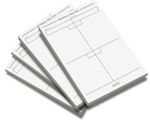 Netball Halves score pads/scoring cards - 4 pads