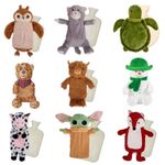 Novelty Hot water Bottle With Plush Soft Removable Animal Cover BS 1970-2012