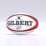 Gilbert Orion Match Rugby Ball - White / Black / Red Size 5 - Free P&P