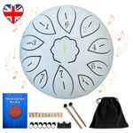6 Inch 11 Note Rain Drum for Outside Garden Steel Tongue Drum Rain Chime Drum
