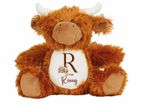 Personalised highland cow Teddy Keepsake Gift,  elephant personalised teddy gift