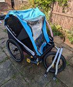 Burley D'Lite X Double 2-Seat Child Bike Trailer Black/Blue