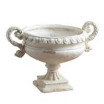Urn Planter with Handles Weathered Urn Planter with Square Base Decorative