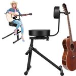 Leather Padded Guitar Stool Collapsible for Studio Home Performance 14.2in