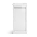 Vanity Unit Sink Basin Bathroom Cabinet Compact Freestanding Cloakroom White