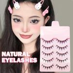 DINGSEN Anime Fake Eyelashes 5 Pairs Manga Lashes Natural Daily Makeup Clear Ban