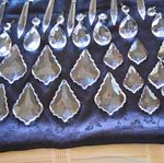 Clear Faceted Crystal Chandelier Crystals Prisms & Drops Replacement Parts Lot