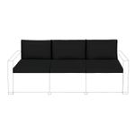 Black 6pc Replacement Cushions for Keter Allibert California Rattan Furniture