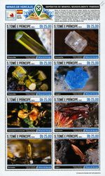 Spain MINERALS Crystals/Stones/Rocks GEOLOGY MNH Stamp Sheet #114 2021 Sao Tome