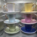 The  Royal Collection,  Six Faberge  Coffee Cups &  Saucers