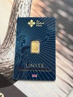 Oxford Mint 1/200 oz 999.9 Fine Gold UNITE Bar In Assay