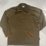 Tf Gear Mens XXL Khaki Green Orange Fishing Warm Light Fleece Jumper Sweatshirt