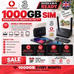 1000GB SIM Expiry July 2028 Prepaid Preloaded Three Vodafone 5G Mobile SIM SALE