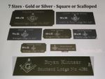 Freemasons, Masonic Engraved Plaques, Engraved Masonic Case Name, Lodge & No.