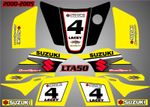 suzuki lta 50 quad graphics stickers decals name & number laminate vinyl lta50