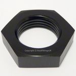 AN-6 6AN (9/16x18 UNF) BLACK JIC BULKHEAD HEX NUT Fuel Oil Hose Fitting Adapter