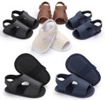 New Arrival Baby Boy Crib Shoes Infant Anti-Slip Summer Sandals Size 3 6 9 12 18