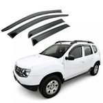 Wind Deflectors For Duster 2010-2017 4-Pcs Set Tape On Tinted SCOUTT