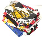 LOT OF 30 FOOTBALL FLAGS: NATIONAL TEAMS & TOP CLUBS VARIOUS CALCIO