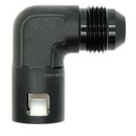 AN-6 BLACK 90 DEGREE QUICK CONNECT 3/8" 9.5mm EFI Fuel Rail Pump Filter Adapter