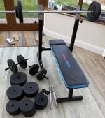 Bench press with Weighs And Barbell