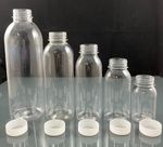 Tamper Evident Plastic Bottles with caps 125ml 250ml 330ml 500ml 1L Round Clear
