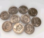 EISENHOWER IKE DOLLAR ESTATE SALE LOT OF 10 MIXED DATES 1971-1978 & Bicentennial