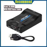 SCART To HDMI Converter Adapter Composite Video Audio Adaptor SKYBOX DVD 1080P