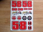 Marco Simoncelli sticker kit 4 - RIP Super Sic 58