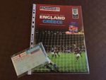 England v Greece WCQ2001 Beckham Extra Time Free Kick, Programme & Ticket