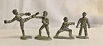 Vintage 1980s Martial Artists (karate and Thai/kick boxing) 54mm figures x4