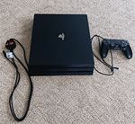 Sony PlayStation 4 Pro PS4 1TB Black Console Bundle w/ DualShock 4, Cables, Box
