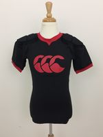 Canterbury Junior Vapodri Raze Vest Top Black Unisex Rugby Short Sleeve New