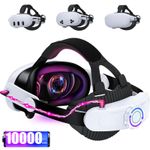 For Meta Oculus Quest 3/3s/Quest 2 VR Headset Elite Head Strap 10000mAh Battery