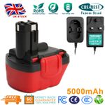 For Bosch PSR GSR PSB GSB 12VE-2 BAT043 BAT046 5000mAh 12V Ni-MH Battery/Charger