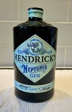 Empty 1 x HENDRICKS 'NEPTUNIA' Gin Bottle 70cl - UPCYCLE CRAFT RECYCLE RARE