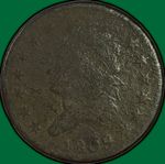 1809 Classic Head Large Cent Very Good VG Coin, Corrosion #49393