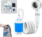 Portable Camping Shower Pump,Rechargeable-Outdoor Shower Head Sprayer,with Hose