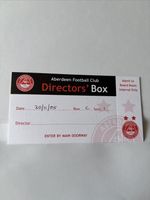 Aberdeen v Hearts Directors Box Ticket 20/11/2005