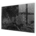 Glass Hearth Plate for Wood Stove Elegant Marble Pattern Square Rectangular