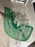 SNOXELL & GWYTHER STATEMENT FASCINATOR /HATINATOR EMERALD GREEN & WHITE