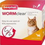 WORMclear Spot-On for Cats & Kittens - 2 Pipettes, Vet Strength Solution