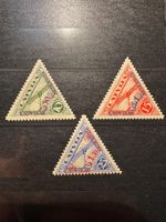 Latvia, Lettland,  Mi. 190/192 A, Sc. Cb3-5, perf,  Triangles, Aviation.