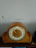 SMITHS MONTROSE ART DECOR WESTMINSTER CHIME 8 DAY MANTLE CLOCK WORKING KEY V G C