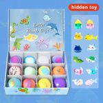 12pcs Bath Bomb Gift Set for Kids Colorful Bubble Bath Bomb with Surprise Inside