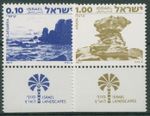 Israel 1977 Landscapes Salt Formation 719/20 with Tab MNH