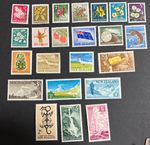New Zealand 1960 Pictorials complete set of 23 Stamps, 21 MNH 2 MH ½d to £1