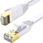 30M Cat7 Ethernet Network LAN Cable Gold Plated Ultra-thin Flat Patch Lead RJ45