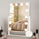 LED Hollywood Makeup Mirror Large Vanity Light Mirror with 12 Dimmable LED Bulbs